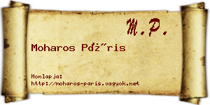 Moharos Páris névjegykártya